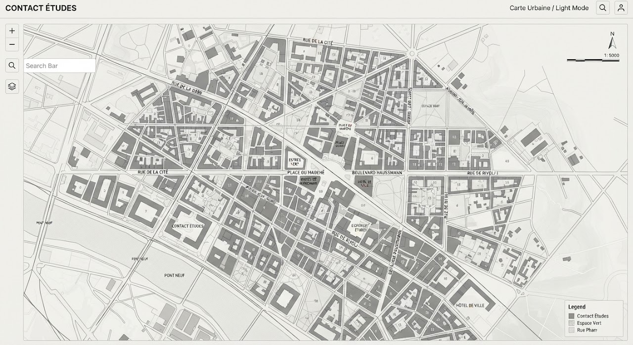 Studio location map